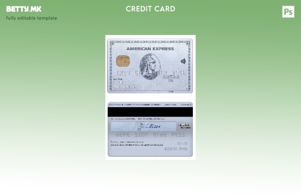 Модерен стил на USA Chase bank amex платина шаблон